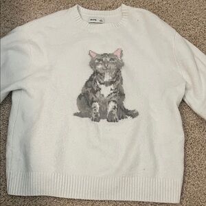 Hollister white sweater